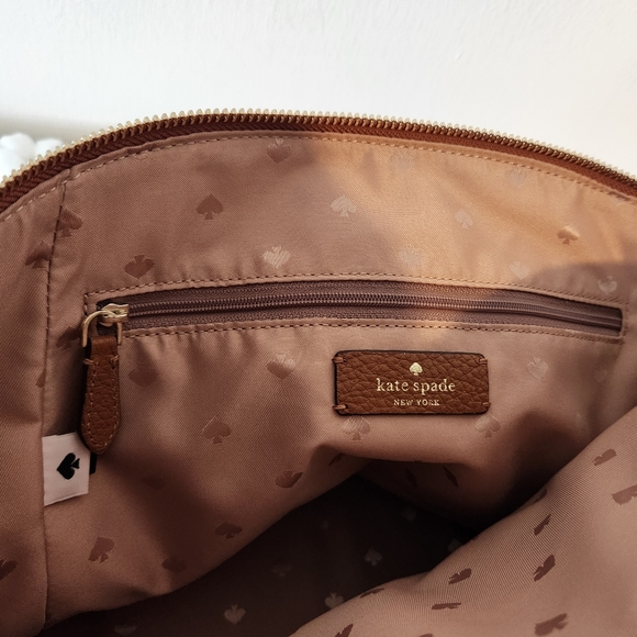 Medium sized, Pebble leather,Kate Spade Caramel Satchel - Picture 7 of 10